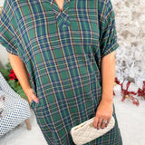 Conyers Green Plaid Maxi Dress Entro
