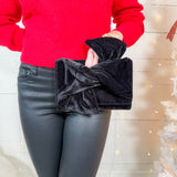 Cora Black Velvet Clutch