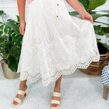 Coraline White Eyelet Maxi Skirt Lucy Paris