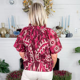 Cullen Plum Tassel Tie Top THML