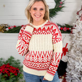 Dana Red Fair Isle Crewneck Sweater Staccato