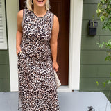 Davis Leopard Sleeveless Maxi Dress