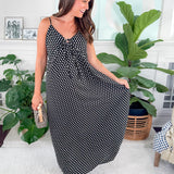 Devon Black + White Polka Dot Maxi Dress Molly Bracken