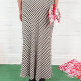 Durham Black Gingham Bias Maxi Skirt