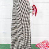 Durham Black Gingham Bias Maxi Skirt