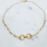 Equestrian Pendant Chain Necklace