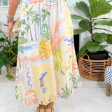 Erica Citrus Splash Midi Skirt Prosperina