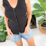Eris Black Knit Sweater Vest Lucy Paris