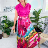 Evie Raspberry Rose Silk Bamboo Top Emily Mccarthy