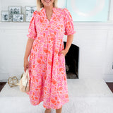 Evie Coral Blossom Breeze Dress Mary Square