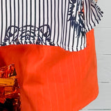Faye Orange Pinstripe Shorts Adrienne