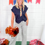 Gaines Navy Top THML