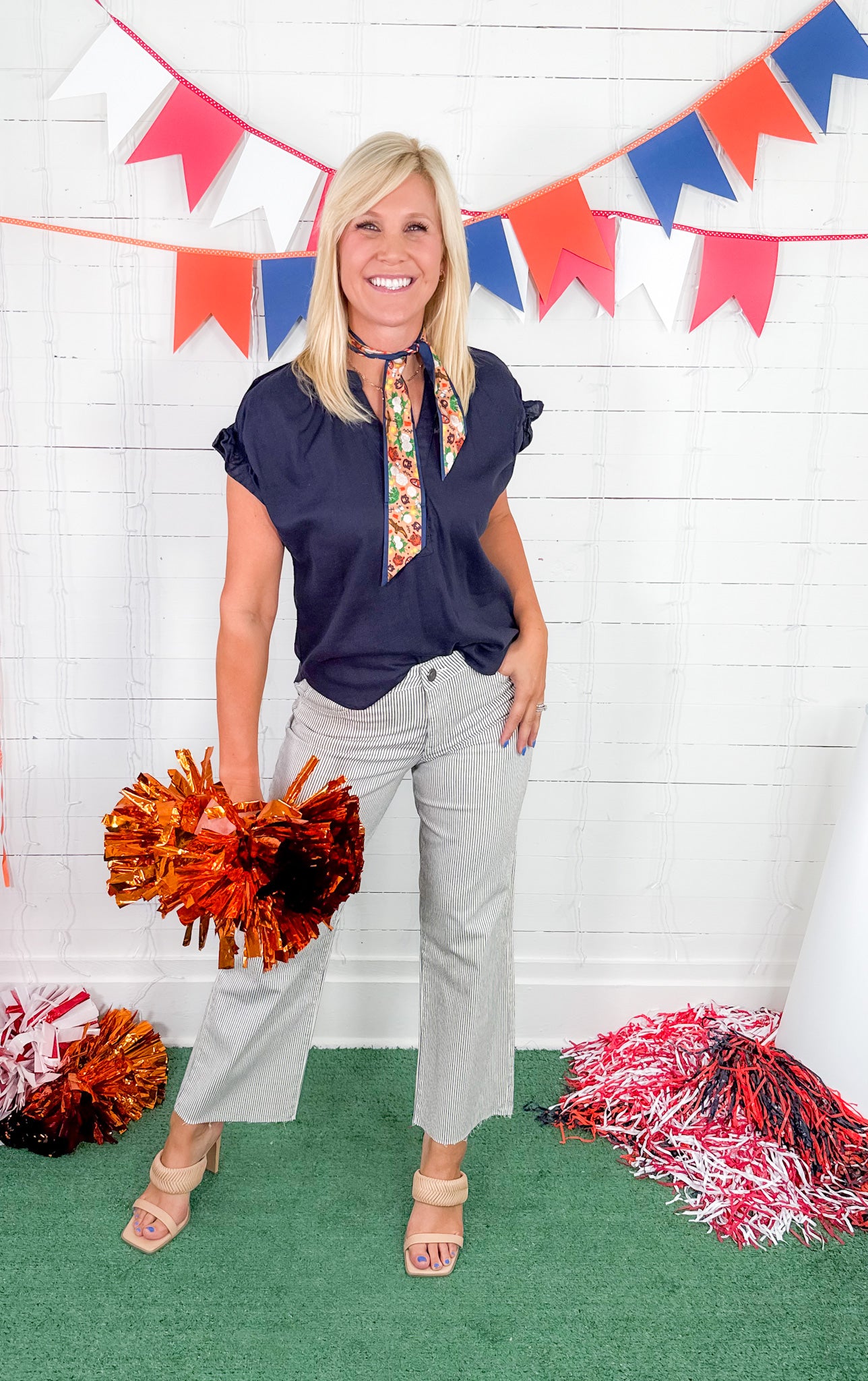 Gaines Navy Top THML