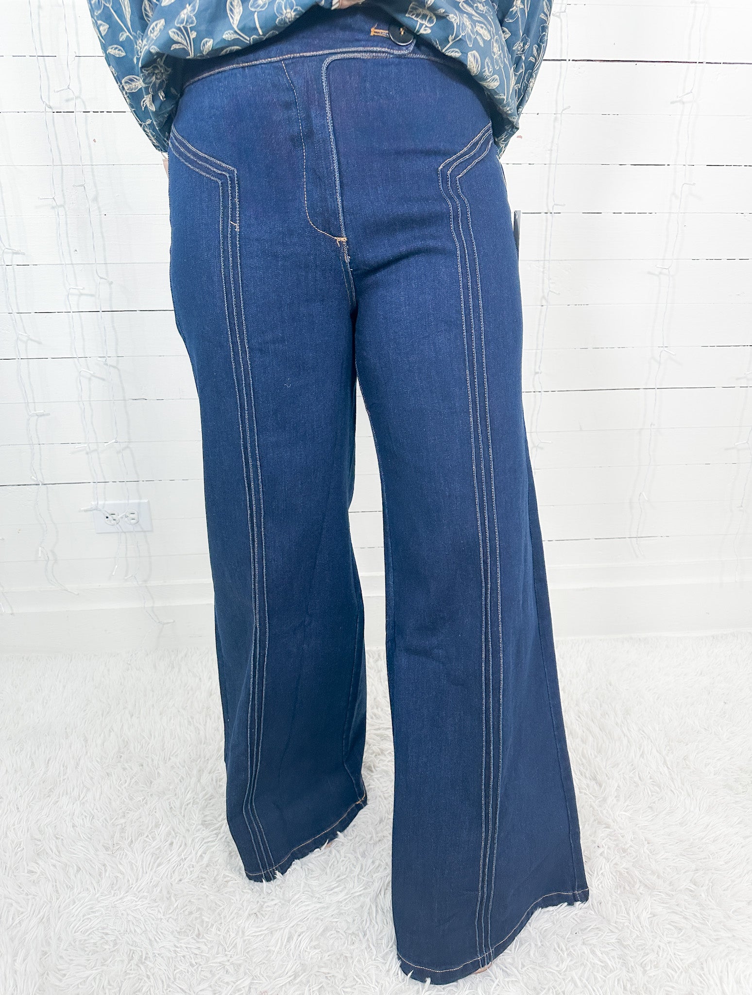 Gerhart Front Seam Dark Denim Jeans Fate