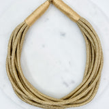 Gold Metallic Layered Rope Necklace