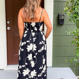 Gracie Black Embroidered Midi Dress Lucy Paris
