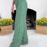 Green Goddess Dotted Wide Leg Pants