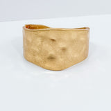 Hammered Textured Vintage Inspired Gold Bracelet