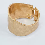 Hammered Textured Vintage Inspired Gold Bracelet