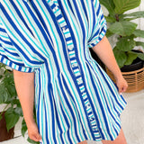 Haynes French Blue Stripe Mini Dress Elizabeth James