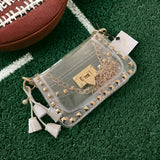 The Jackie in Gold Clear Handbag