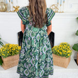Ingalls Green Midi Dress Entro