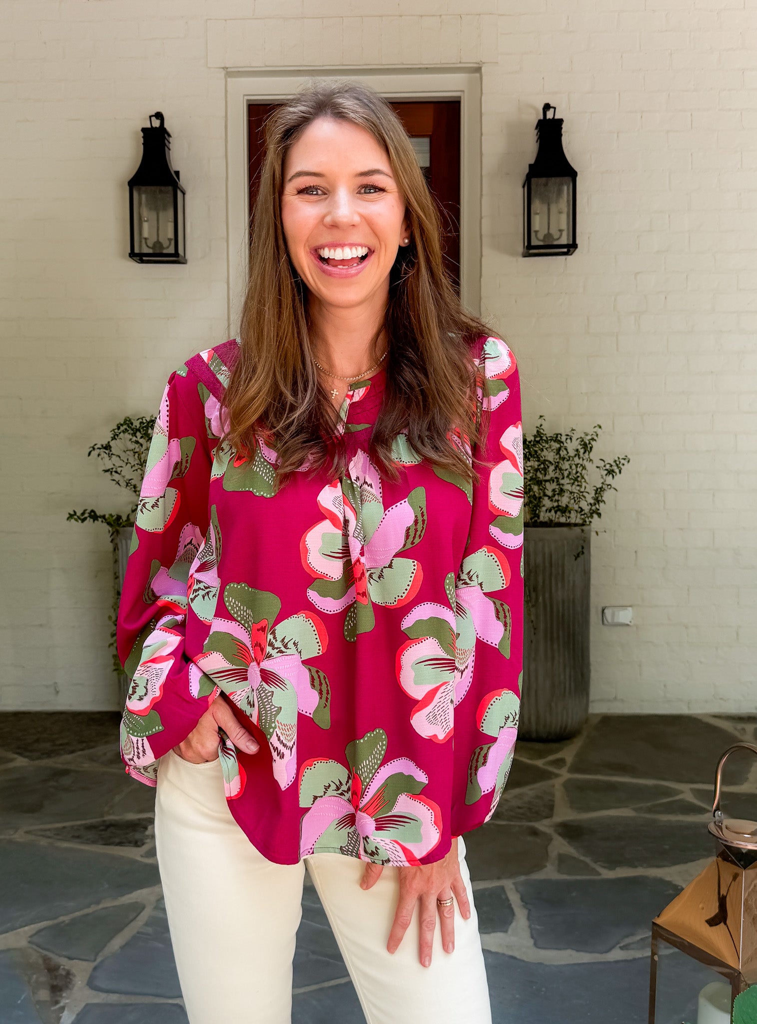 Janelle Plum Center Stage Top Mary Square