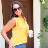Joanne Golden Rod Sleeveless Top KUT