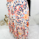 Kaleidoscope Smock Waist Maxi Skirt Elan