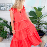 Kari Coral Ric-Rac Maxi Dress Mary Square