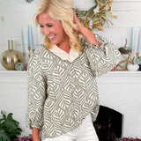 Lariat Sage Boho Leaf Top Jodifl