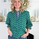 Lia Green Honey Vines Top Mary Square