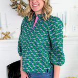 Lia Green Honey Vines Top Mary Square