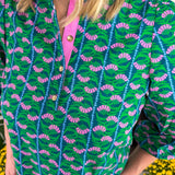 Lia Green Honey Vines Top Mary Square