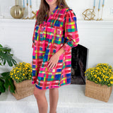 Lori Circus Plaid Mini Dress Alden Adair