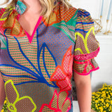Lottie Geo Floral Top Alden Adair