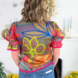 Lottie Geo Floral Top Alden Adair