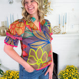 Lottie Geo Floral Top Alden Adair