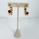 Lyla Crimson + White Earrings Mary Square