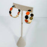 Lyla Navy + Orange Earrings Mary Square