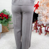 Lyle Gray Ribbed Sweater Pants Rain + Rose
