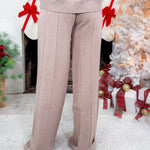 Lyle Mocha Ribbed Sweater Pants Rain + Rose