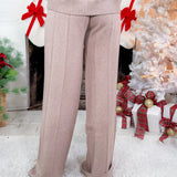Lyle Mocha Ribbed Sweater Pants Rain + Rose