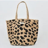 M. B. Leopard Woven Bag Molly Bracken