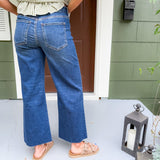 Meg Inexhaustible Wide Leg Raw Hem Jeans KUT