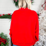 Merry Embroidered Red Sweatshirt BucketList