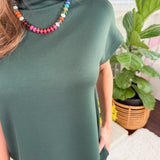 Miles Hunter Green Knit Mini Dress Entro