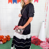 Miley Black + White Maxi Dress Maude Vivante