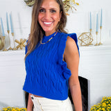 Miranda Cobalt Sweater Vest Sincerely Ours