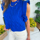 Miranda Cobalt Sweater Vest Sincerely Ours